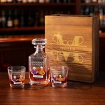 Gepersonaliseerde karikatuur gezicht foto whisky karaf met naam bar accessoire vaderdag cadeau voor man