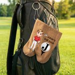 Personalisierte Cartoon Charakter Golfball Tasche mit Initialen und Namen Golf Zubehör Geburtstagsgeschenk für Golfliebhaber