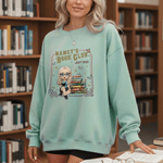 Personalized Book Cartoon Character Multicolour T-shirt Sweatshirt Hoodie with Name and Year Book Club Birthday Gift for Book Lover Woman