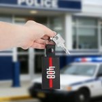 Personalised Thin Line Keychain with Embroidered Number Daily Use Memorial Gift for Police  Firefighter Paramedic Dispatcher