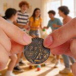Personligt Avatar-foto rött guld minnesmynt med text födelsedag årsdag present till vän familj