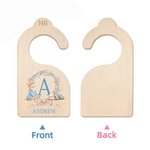 Personalized Cute Bunny Wreath 7 Pcs Wooden Closet Dividers with Name Baby Shower Nursery Easter Gift for New Parents Newborns