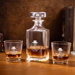 Gepersonaliseerd Vlinderdasje Mannen Portret Decanteerfles Whiskeyglas Houten Doos met Naam Vaderdag Verjaardag Verjaardagscadeau voor Man