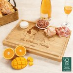 Personalised Engraved Photo Design FSC Bamboo Charcuterie Cutting Board with Text and Juice Groove Kitchen Decor Housewarming Gift for Family Friend