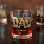 Personalized The Man The Myth The Legend 10 oz Rock Whiskey Glass with 1-6 Names Birthday Father's Day Gift for Man Whiskey Enthusiast