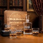 Personalised Family Photos Whiskey Decanter with 1-6 Names Father's Day Anniversary Gift for Dad
