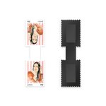 Personalised Watercolour Style Striped Stamp Design Photo Magnetic Bookmark Clip with Name Reading Tool Club Birthday Gift for Book Lovers