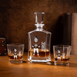 Personalized Cartoon Characters Football Whiskey Decanter 2 Glasses with Name Father's Day Birthday Gift for Father Friends Bartenders
