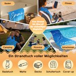 Personalisiertes schnelltrocknendes Strandtuch im Unterwasserwelt-Design mit Meerestieren und Namen Sommerausflug Poolparty Geschenk für Freunde