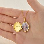 Personalized Angel Photo Necklace with Text for Memorial Dainty Jewellery Birthday Memorial Day Gift for Friends Pet Owners Families