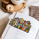 Personalised Stained Glass Floral Magnetic Bookmark Clip with Name Daily Use Book Club Birthday Gift for Bookworm Book Lover