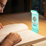 Personalised Book Birth Flower LED Rechargeable Light Clip with Name Reading Accessory Daily Use Birthday Gift for Book Lovers Bookworms