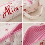 Personalised Large Capacity Hair Tools Storage Bag with Embroidered Name and Handle Travel Essentials Birthday Gift for Women Hairdressers