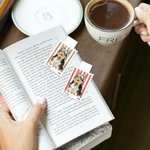 Personalised Watercolour Style Striped Stamp Design Photo Magnetic Bookmark Clip with Name Reading Tool Club Birthday Gift for Book Lovers