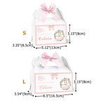 Personalized Cute Happy Easter Bunny Bow Gift Box with Handle and Name Easter Party Gift for Kids