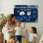 Personalised Birth Flower Poster Frameless Framed Painting with 1-16 Names Home Decor Birthday Mother's Day Gift for Mom Grandma