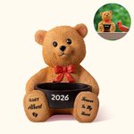 Comedero para pájaros personalizado de resina de oso con nombre y texto grabados Aborto espontáneo Bebé Regalo conmemorativo para padres