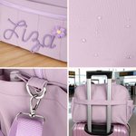 Borsone da viaggio personalizzato a fiori di grande capacità con nome e tracolla regolabile Regalo di compleanno per le ragazze