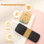 Personlig magnetisk bokmerke i PU-skinn med akvarell fødselsblomst og navn perfekt bursdagsgave til bokelskere