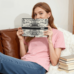 Personnalisé Vintage Toile De Jouy Style Reading Woman Portable Kindle Case with Name and Hand Strap Daily Use Birthday Gift for Bookworms