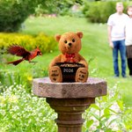 Comedero para pájaros personalizado de resina de oso con nombre y texto grabados Aborto espontáneo Bebé Regalo conmemorativo para padres