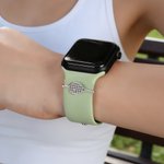 Personalized Tennis Racket Birthstone Sporty Watch Band Charm Smartwatch Accessories Birthday Game Day Gift for Tennis Lover Coach