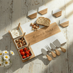 Nome inciso personalizzato Set di sottobicchieri in marmo 11 pezzi con ciotola in ceramica Regalo di compleanno e anniversario per amici di famiglia