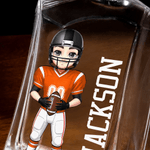 Personalized Cartoon Characters Football Whiskey Decanter 2 Glasses with Name Father's Day Birthday Gift for Father Friends Bartenders