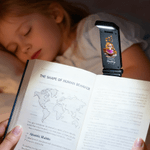 Personalized Butterfly Cartoon Character LED Rechargeable Book Light Clip with Name and Text Reading Accessory Birthday Gift for Bookworms