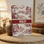 Personnalisé Vintage Toile De Jouy Style Reading Woman Portable Kindle Case with Name and Hand Strap Daily Use Birthday Gift for Bookworms