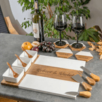 Nome inciso personalizzato Set di sottobicchieri in marmo 11 pezzi con ciotola in ceramica Regalo di compleanno e anniversario per amici di famiglia