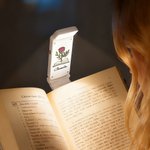Personalised Book Birth Flower LED Rechargeable Light Clip with Name Reading Accessory Daily Use Birthday Gift for Book Lovers Bookworms