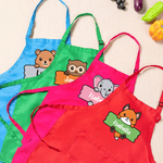 Personalized Cute Animal Adjustable Kid Apron Chef Hat Set with Pocket and Name for Cooking Birthday Gift for Boys Girls