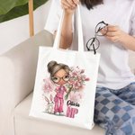 Huevo de Pascua de personaje de enfermera personalizado Bolsa grande con nombre y cargo Esenciales de viaje Cumpleaños Semana de la enfermera Regalo para personal médico