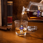 Personalized Cartoon Characters Football Whiskey Decanter 2 Glasses with Name Father's Day Birthday Gift for Father Friends Bartenders