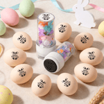 Sello personalizado multiestampado para huevos de Pascua con nombre y caja de madera Regalo de Pascua para familias Granjeros Criadores