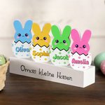 Personalisierte Osterhase-im-Ei Deko mit Namen Holzsockeln Schreibtisch Deko Ostern Party Geschenk für Familie