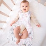 Sac de couchage sans manches à fermeture éclair pour bébé avec initiale et nom Cadeau de douche d'anniversaire pour nouveau-né