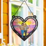 Personalized Cartoon Character Back View Window Hanging Suncatcher with Names Home Decor Mother's Day Birthday Gift for Mom Woman