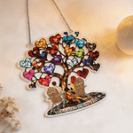 Personalised Stained Glass Effect Heart Tree Acrylic Ornament with Couple Names Home Decor Memorial Day Birthday Gift for Couple