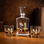 Personalized Tennis Cartoon Character Whiskey Decanter with Engraved Name Birthday Anniversary Gift for Men Tennis Players