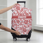 Personlig flerfarget blomstret bagasjetrekk som passer til 18-32 tommers koffert med navn Reisetilbehør Bursdagsgave til kvinner som elsker å reise
