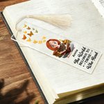 Personalisierte niedliche Cartoon Lesen Charakter Acryl Quaste Lesezeichen mit Namen und Text Geburtstag Graduierung Geschenk für Buchliebhaber Freunde