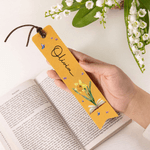 Personalisierte Geburt Blume Schmetterling PU Leder Lesezeichen mit Namen Lesen Geburtstag Geschenk für Buchliebhaber Bücherwürmer
