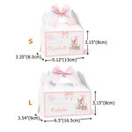 Personalized Cute Easter Bunny Bow Gift Box with Handle and Name Easter Party Gift for Boys Girls