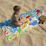 Personalizzato carino stile estivo nome asciugatura rapida oversize Microfiber Beach Towel Beach Party Holiday Gift for Kids Friends