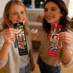 Gepersonaliseerde 3 foto's Multicolor acryl bladwijzer met naam tekst en kwastje lezen Supplies verjaardagscadeau voor familie vrienden