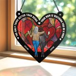 Personalized Cartoon Character Back View Window Hanging Suncatcher with Names Home Decor Mother's Day Birthday Gift for Mom Woman