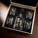 Personalized Tennis Cartoon Character Whiskey Decanter with Engraved Name Birthday Anniversary Gift for Men Tennis Players