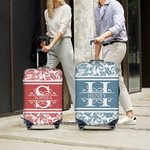 Personalized Multicolor Floral Design 18-32 Inches Luggage Cover with Initial and Name Travel Accessories Birthday Gift for Travel Lovers Friends